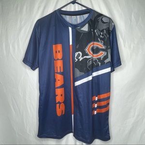 NWOT Chicago Bears Lightweight All Over Front and Back Print Graphic Top Shirt L
